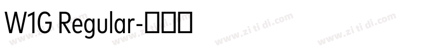 W1G Regular字体转换